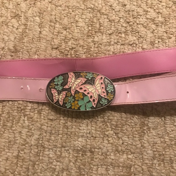 Rare Vintage 1993 Large Pink Butterfly Belt Buckle - Picture 2 of 8
